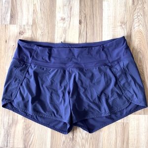 Navy Blue 4” inseam Run-Times Lululemon Shorts